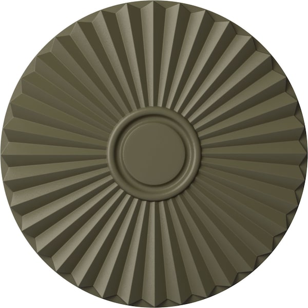 Ekena Millwork Shakuras Ceiling Medallion (For Canopies up to 5"), Hand-Painted Spartan Stone, 19 3/4"OD x 1 3/8"P CM20SHSSF - main